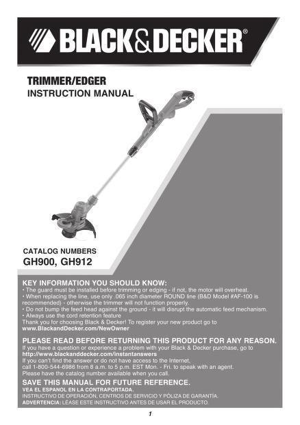 Black & Decker AF-100 Instruction manual : Free Download